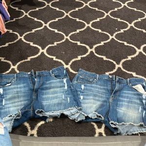 2 pairs of Signature by Levi Strauss high rise shorts size 16